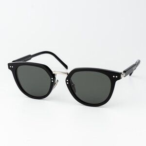 Prada Women Sunglasses Black Green Polarized Oval PR17YS 1AB03R BRAND NEW